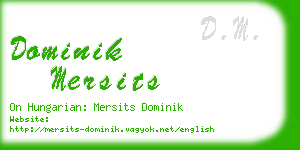 dominik mersits business card